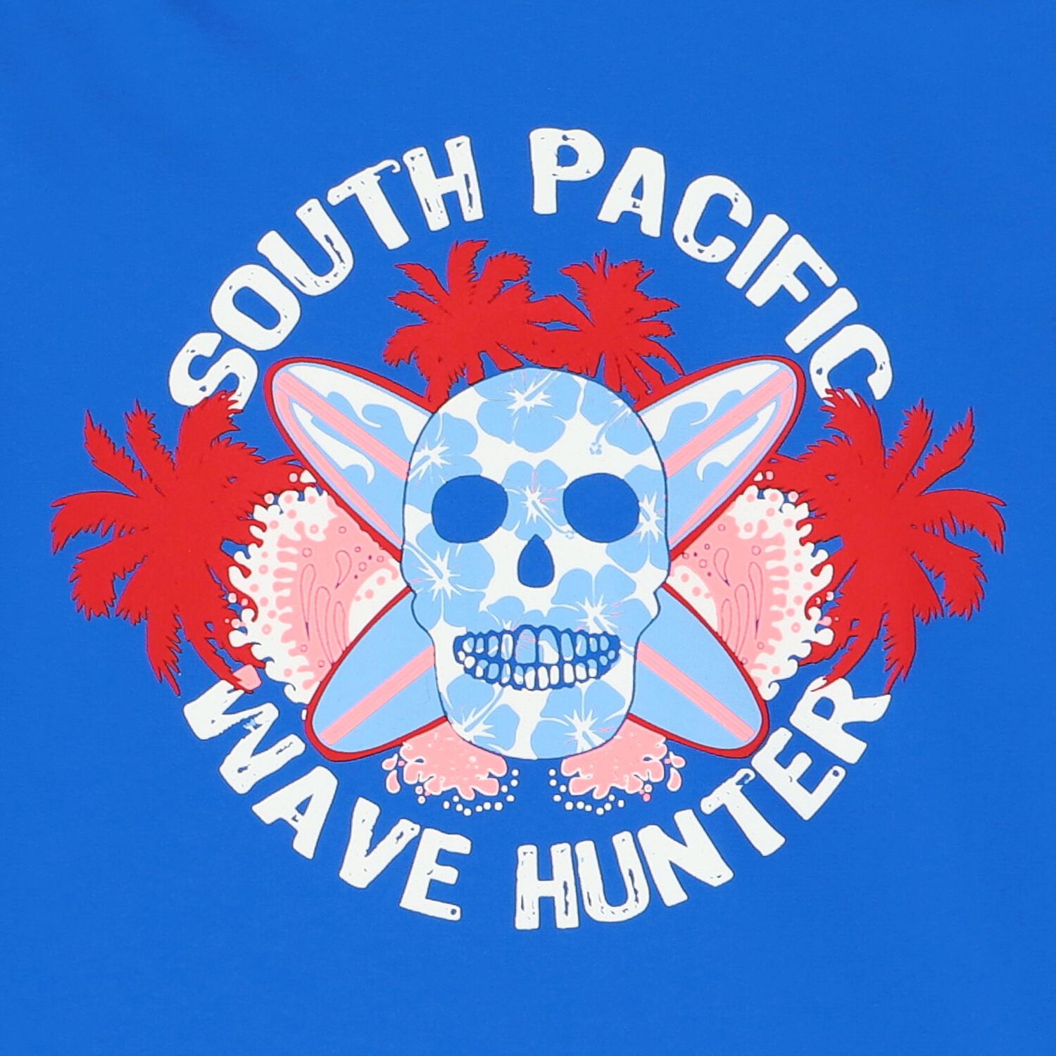 Boys White & Blue Skull T-Shirt Rash Vest, 1, hi-res image number null