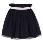 Girls Navy Blue Glitter Tulle Skirt, 1, hi-res