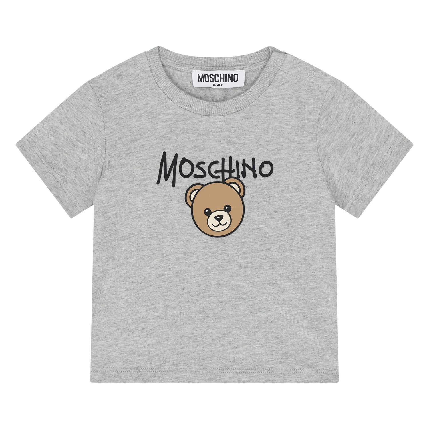 Younger Grey Teddy Bear Logo T-Shirt, 6, hi-res