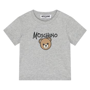 Younger Grey Teddy Bear Logo T-Shirt