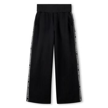 Girls Black Logo Trousers
