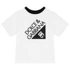 Boys White Logo T-Shirt, 1, hi-res