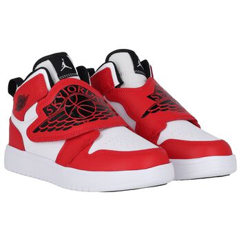 Black, Red & White Sky Jordan 1 Trainers