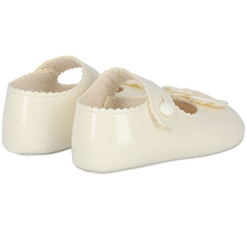 Baby Girls Ivory Leather Pre Walker Shoes