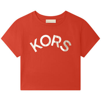 Girls Orange Logo T-Shirt