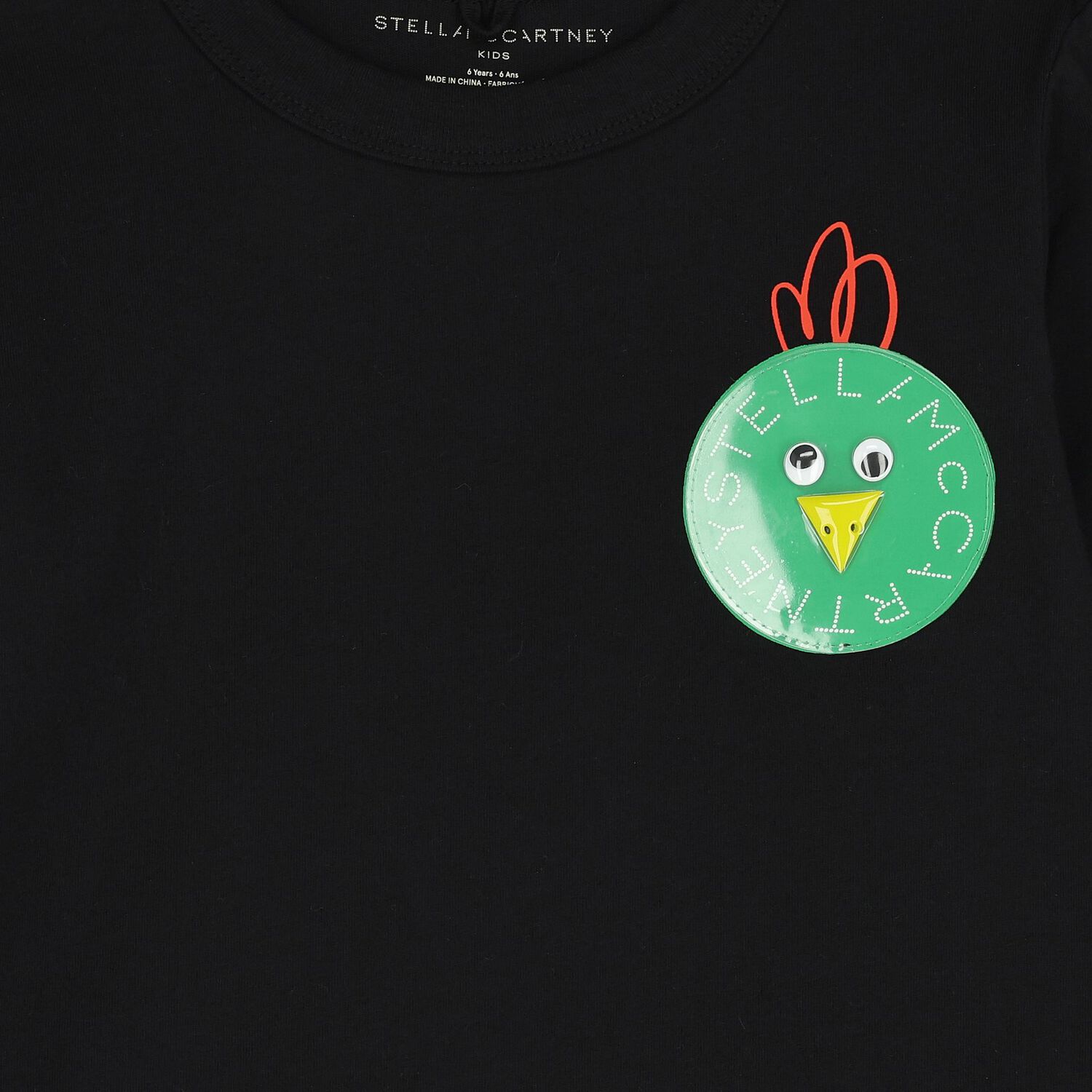 توب أولاد بأكمام بالشعار باللون الأسود, 1, hi-res