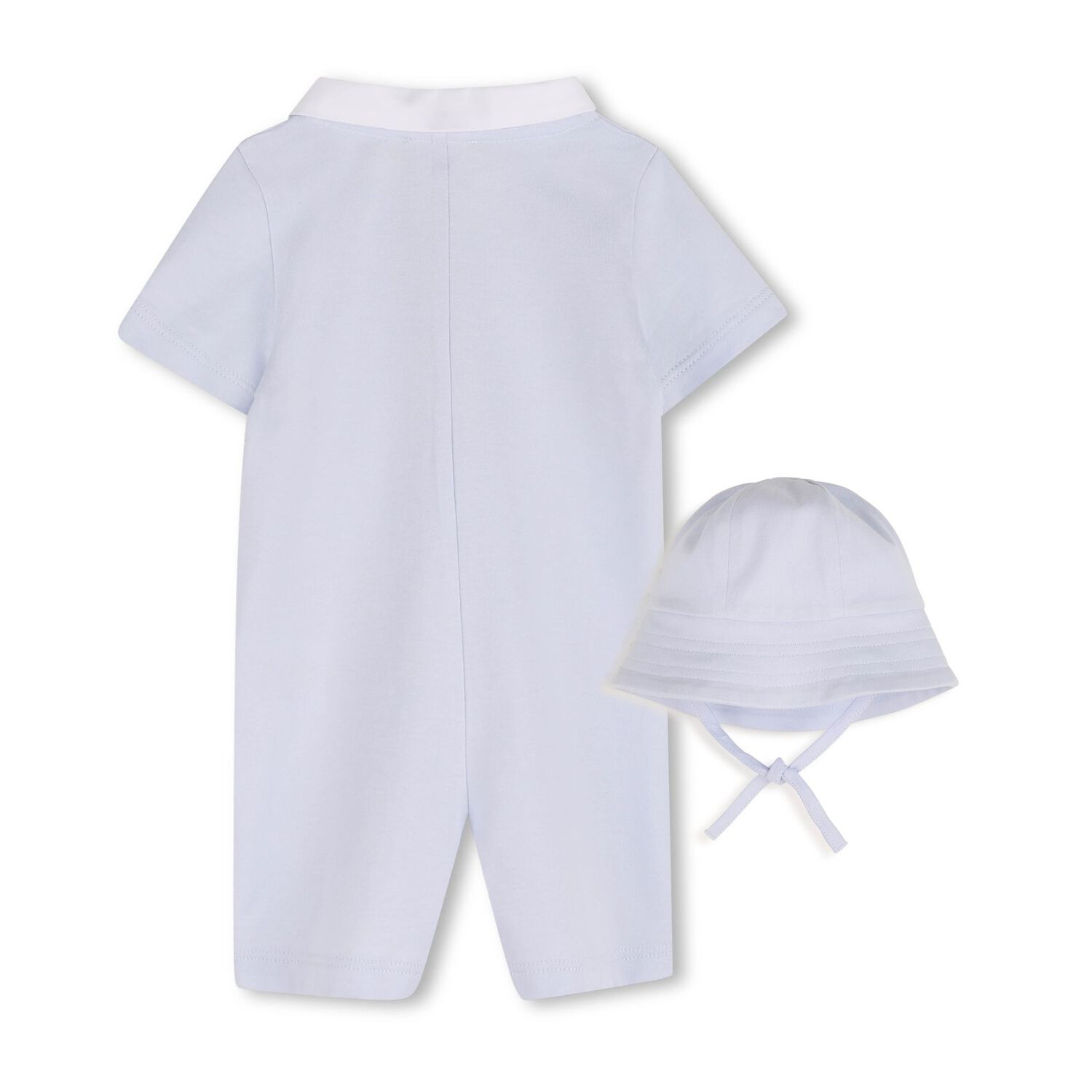 Baby Boys Blue Logo Romper Set, 1, hi-res