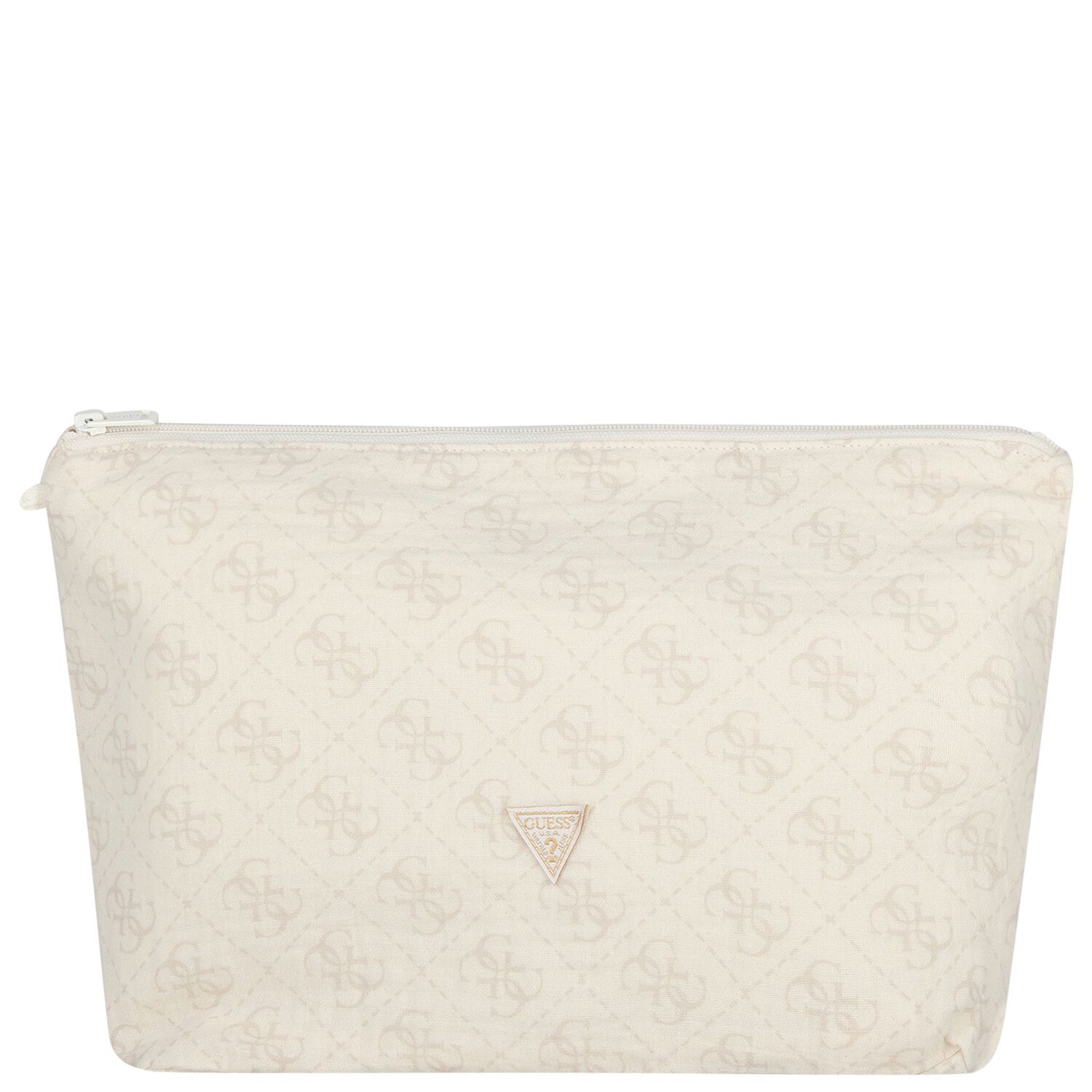 Beige Logo Baby Hooded Towel, 1, hi-res