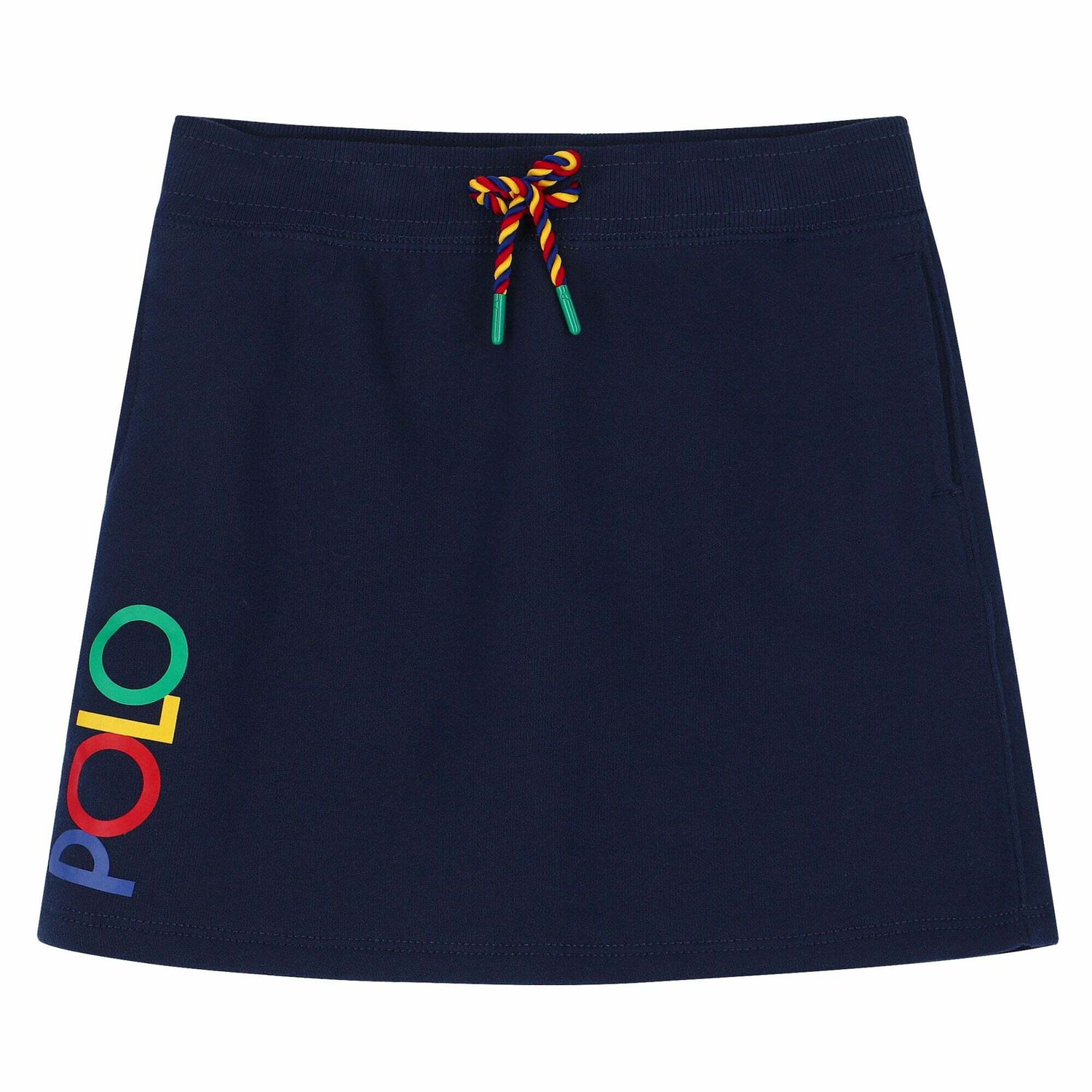 Girls Navy Logo Skirt, 1, hi-res