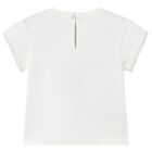Younger Girls Ivory T-Shirt, 1, hi-res