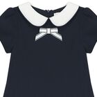 Girls Navy Blue & White Dress, 1, hi-res