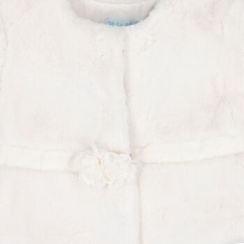 Younger Girls White Fur Coat