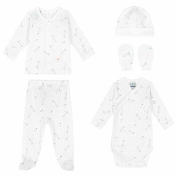 Baby Girls White & Pink Gift Set