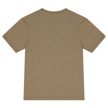 Boys Beige Logo T-Shirt