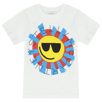 Boys White Sun T-Shirt
