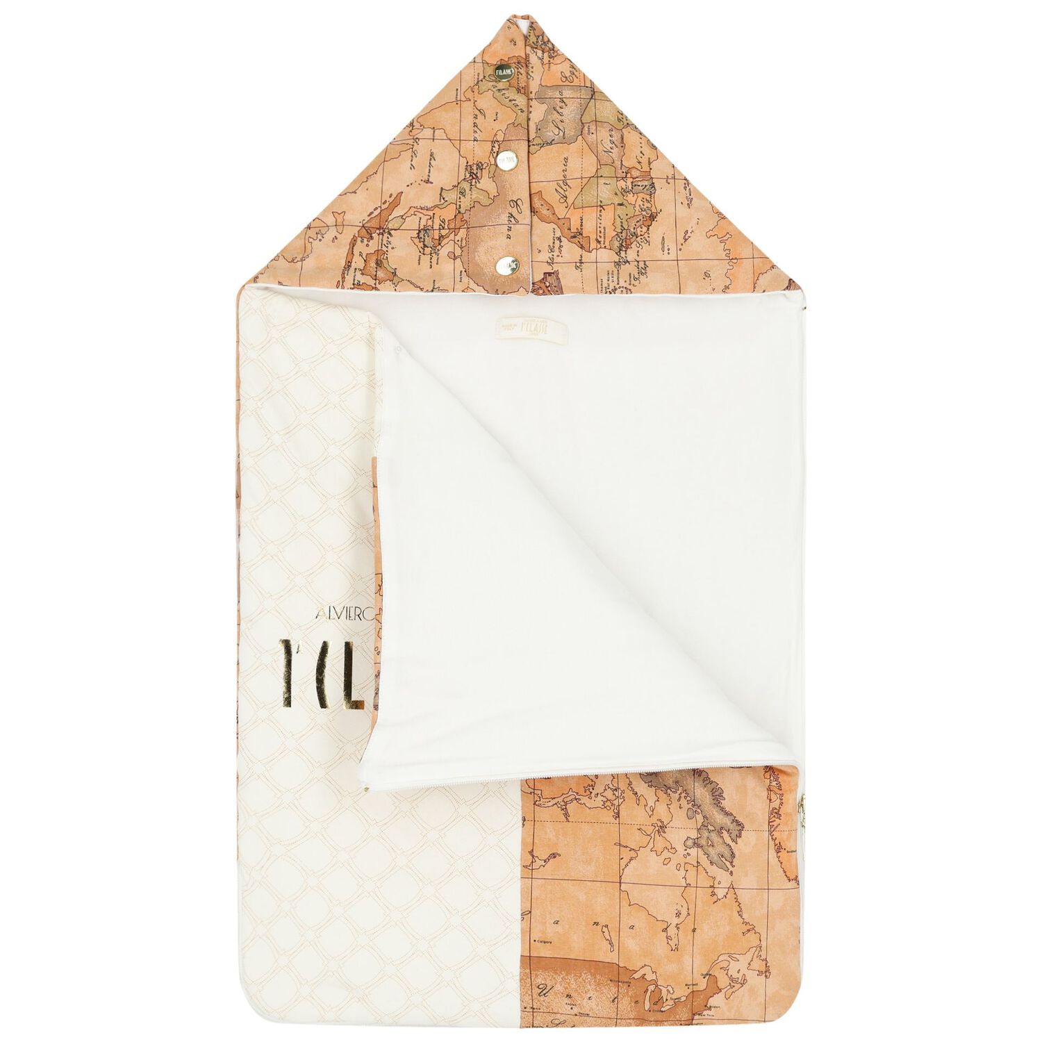 Beige & Ivory Geo Map Baby Nest, 1, hi-res