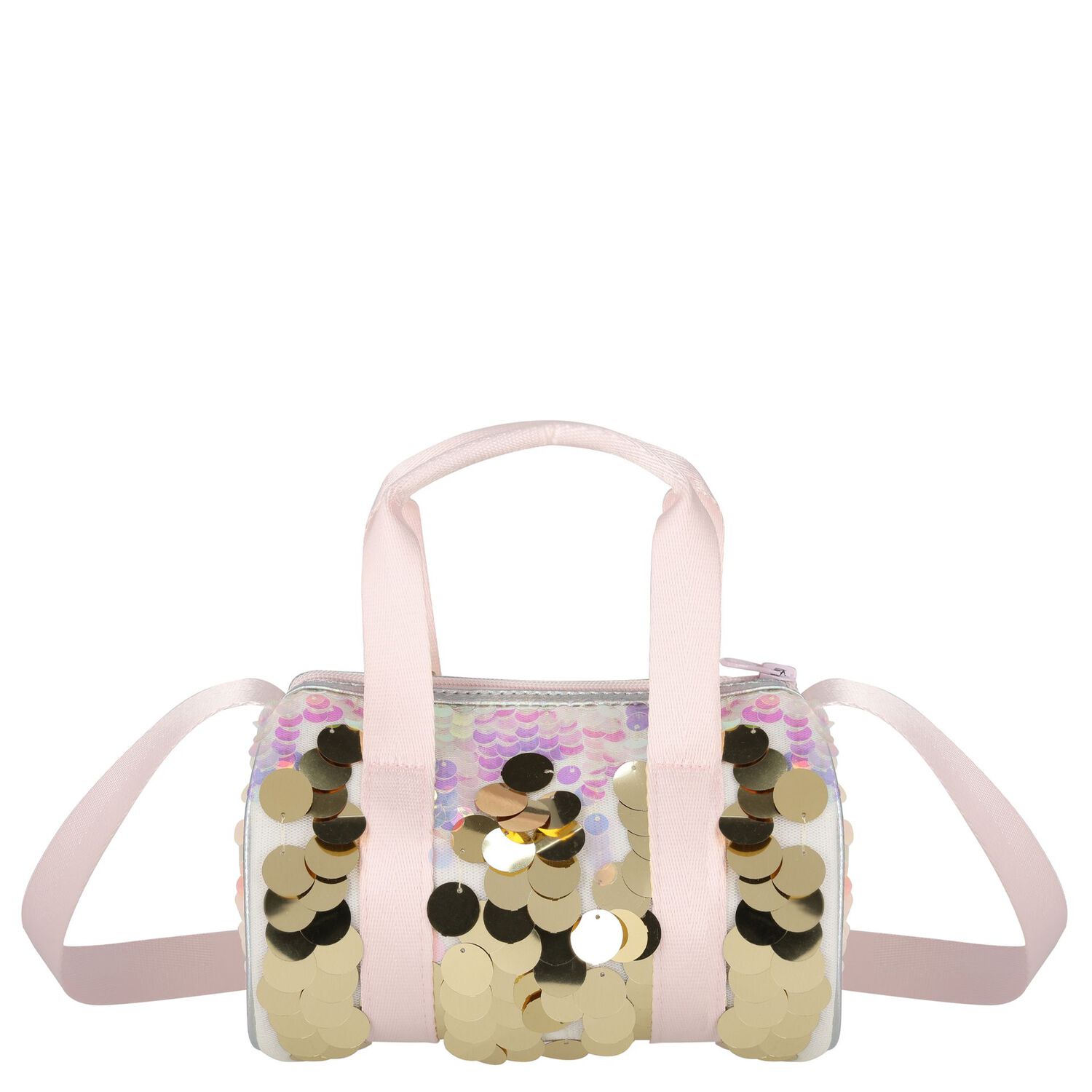 Girls Pink & Gold Sequin Bag, 1, hi-res