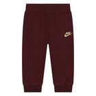 Younger Boys Ivory & Burgundy Logo Tracksuit, 2, hi-res