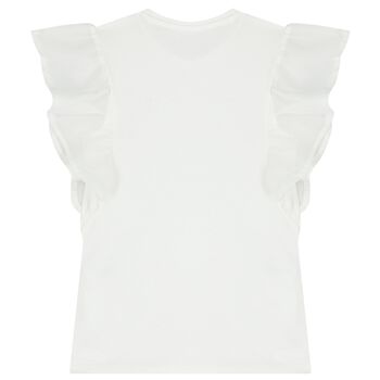 Girls White Logo T-Shirt