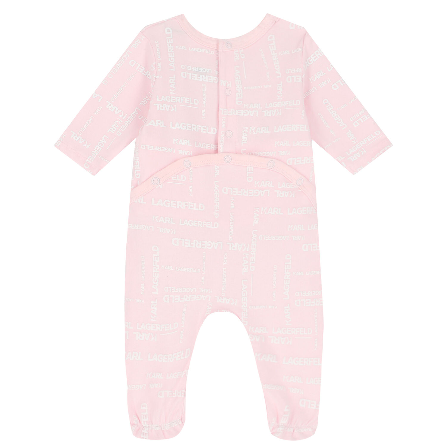 Baby Girls Pink Logo Babygrow, 1, hi-res