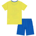 Boys Yellow & Blue Dinosaur Shorts Set, 3, hi-res