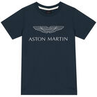 تيشيرت بالشعار باللون الكحلى للاولاد, 2, hi-res