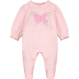 Baby Girls Pink Butterfly Babygrow