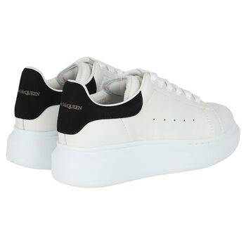 White & Black Logo Trainers