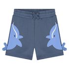 Younger Boys Blue Whale Shorts, 1, hi-res