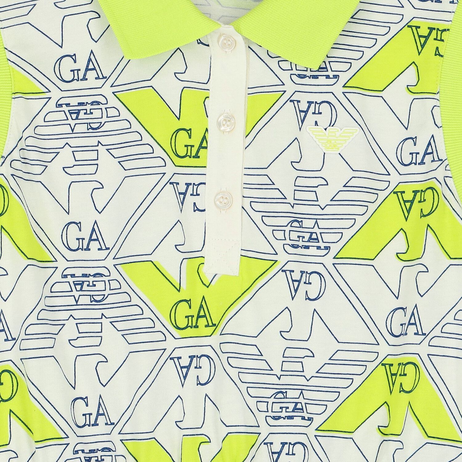 Girls Ivory Logo Polo Dress, 1, hi-res