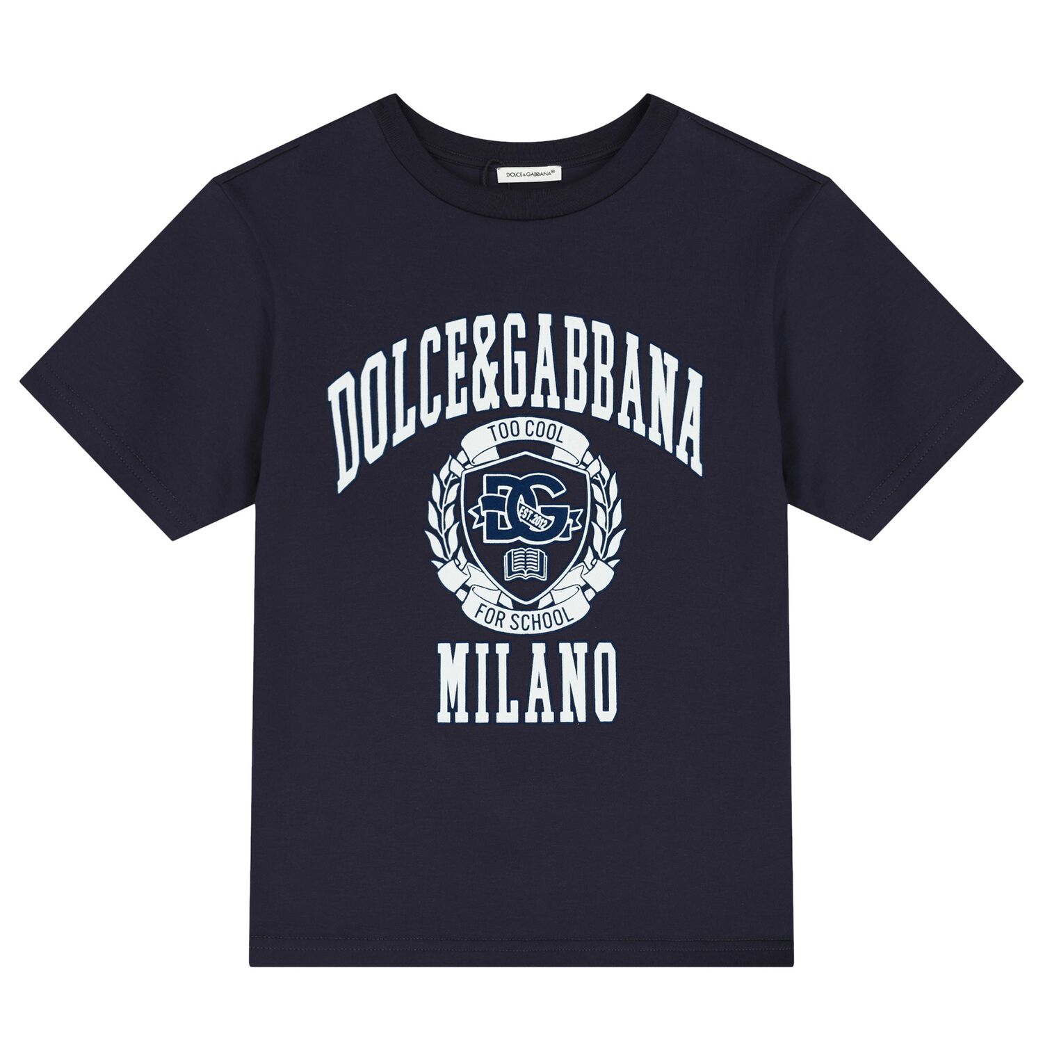 Boys Navy Blue Varsity Logo T-Shirt, 1, hi-res