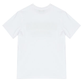 White Logo Cotton T-Shirt