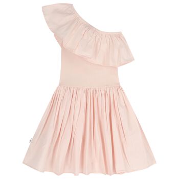 Girls Pink Ruffled Dress