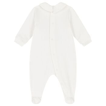 White Teddy Bear Logo Babygrow