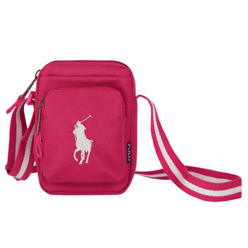 Girls Pink Logo Crossbody Bag