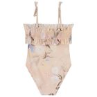 Girls Pink Floral Swimsuit, 1, hi-res