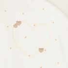 Baby Girls Ivory Heart Babygrow, 1, hi-res