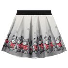 Girls Ivory & Grey Teddy Bear Skirt Set, 1, hi-res