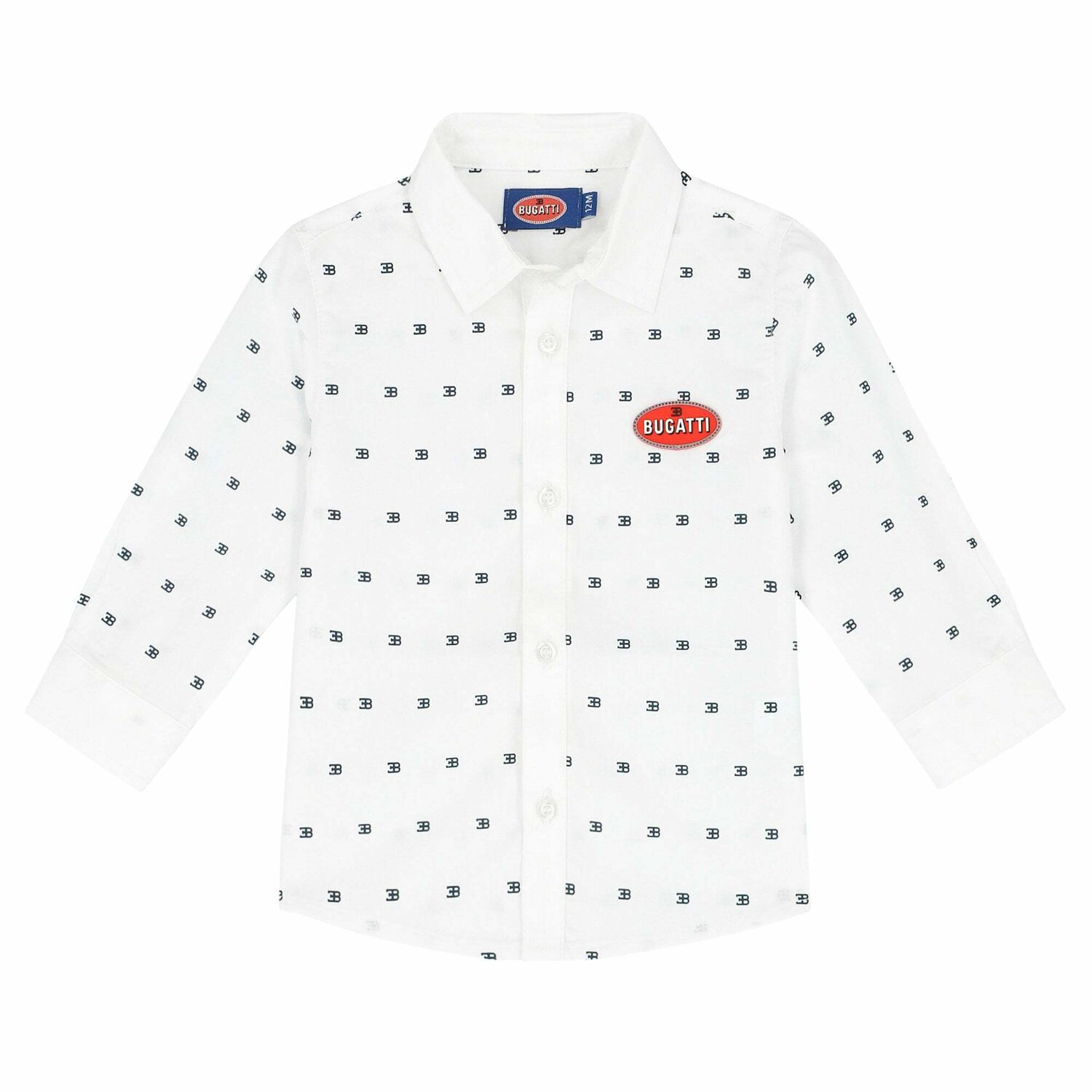 Younger Boys White Logo Shirt, 1, hi-res image number null