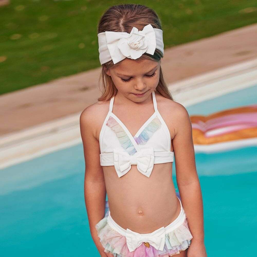 Girls hot sale white bikini