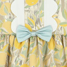 Girls Gold Lemon Jacquard Dress, 1, hi-res
