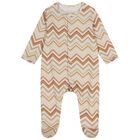 Beige & Brown Zig Zag Babygrow Set, 1, hi-res