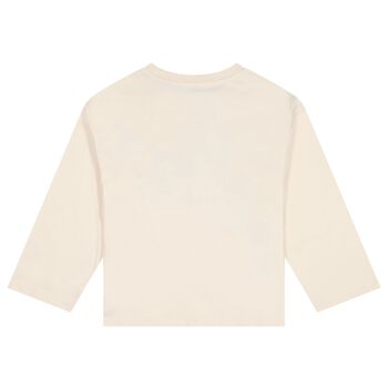 Beige Tiger & Friend Logo Long Sleeve Top
