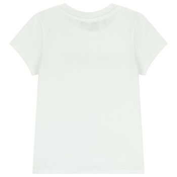 Girls Mini Me White Logo T-Shirt