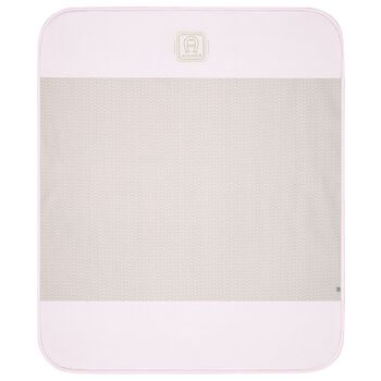 Baby Girls Pink & Gold Logo Blanket