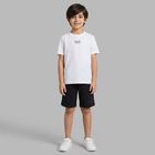Boys White & Black Logo Shorts Set, 1, hi-res