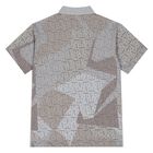 Boys Grey & Beige Logo Polo Shirt, 2, hi-res