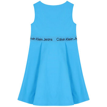 Girls Blue Logo Dress
