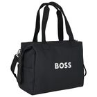 Black Logo Baby Changing Bag, 1, hi-res