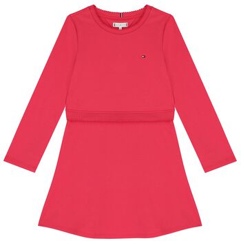 Girls Pink Logo Dress